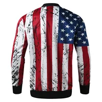 Men Vintage Us Printed Jackets Coat Spring Autumn Long Sleeve Zipper Bomber Jackets Outwear Casual Pocket Slim Streetwear Coat - Image 5