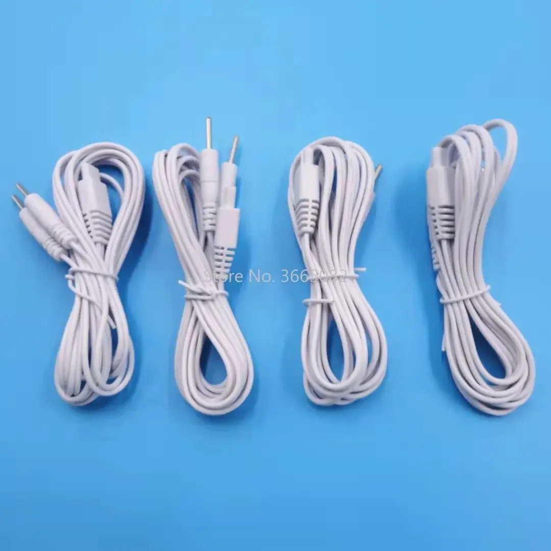 Electrode Pads Therapy Cable Parts For KWD-808I nerve muscle stimulator Machine 4pcs/lot electrode pads muscle stimulator electrode lead wires muscle massager muscle massager stick massage tool