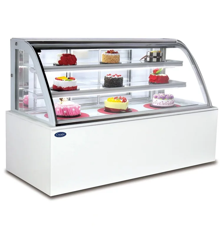 

Commercial Small Refrigerator Arc Cupcake Chiller Cabinet Cake Shop Desserts Adjustable Shelf Spacing Display Cabinet