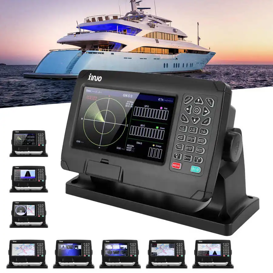 7in Boat Gps Chart Plotter Marine Navigation Bds/gps Ipx6 Waterproof