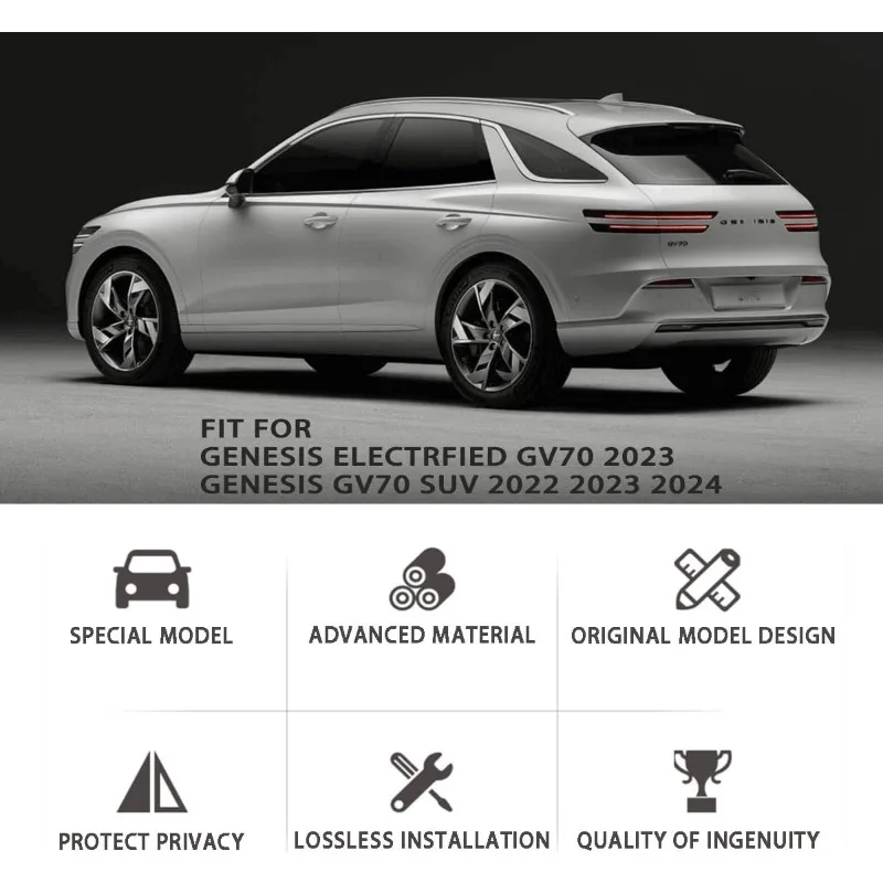2022-2025 제네시스 GV70 SUV 접이식 카고 커버 - 트렁크 보호 및 차광 커버