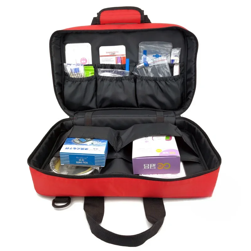 Multi-Layer Household First Aid Kits Dressing Wound Care Portable Survival Bag for Outdoor Car and Travel Emergencies
