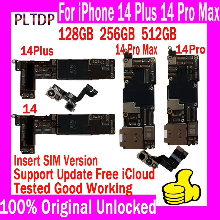 

Материнская плата без идентификационной учетной записи для IPhone 14, 14 Plus, 14 Pro Max, бесплатный ICloud, протестированная, хорошая материнская плата 128 ГБ, 256 ГБ, Бесплатная логическая плата ICloud