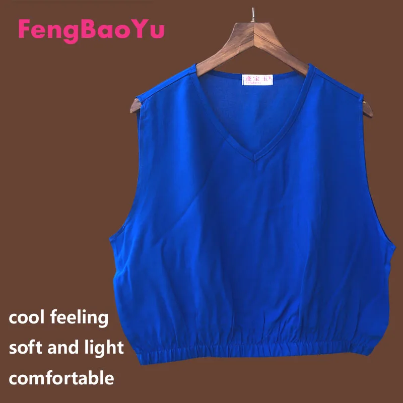 

Fengbaoyu High-quality Cotton Silk Summer Ladies Ultra-short V-collar Vest Navel Pajamas Under The Elastic Cool White Clothes