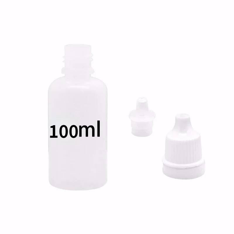 Refillable Bottle 50PCS 5ml/10ml/15ml/20ML/30ML/50ML/100ML Empty Plastic Squeezable Dropper Bottles Eye Liquid Dropper