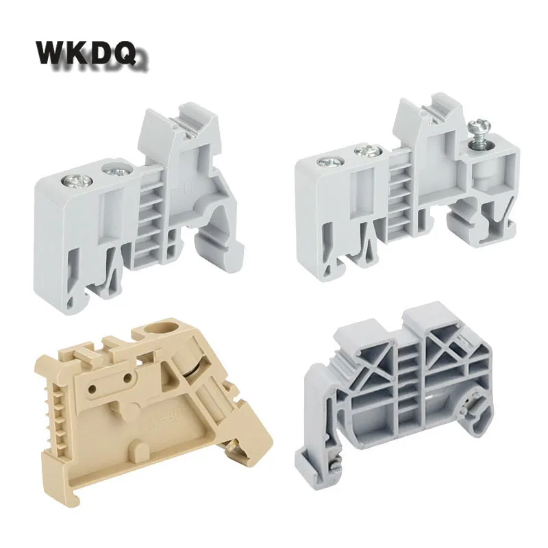 E/UK E/UK-2 WKF35 End Clamp 10Pcs Mounting NS35 DIN Rail Terminal Block Stopper Accessories Supporting Ends Termin Bracket wire connectors din rail terminal block din rail din rail bracket