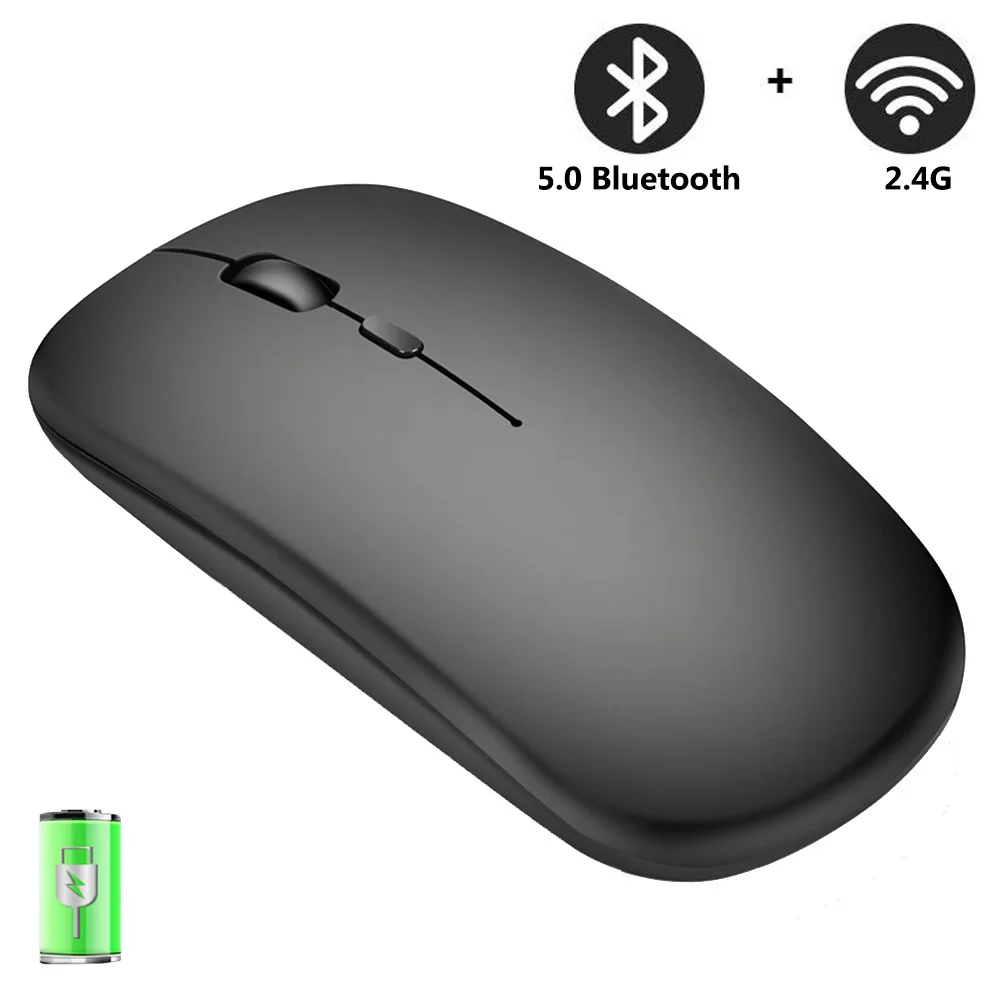 Nieuwe Bluetooth Draadloze Muis Usb Optische Oplaadbare Muis Voor Computer Laptop Pc Macbook Gaming Muis Gamer 2.4Ghz 1600Dpi