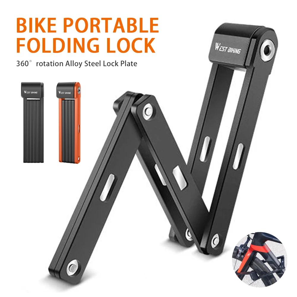 

Folding Lock Compact Steel Professional Anti Theft Bicycle Lock for E Bike Scooter Motorcycle Portable Strong Chain Lock