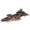 3D Wooden Puzzle Helicarrier Model Kits DIY Laser Cutting Wood Jigsaw Kids Educational Toys For Children Boys Gift 1