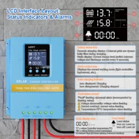Contrôleur de Charge solaire 150A Max 7200W 120A 100A 60A, ventilateur de refroidissement intelligent MPPT, double USB automatique 12V/24V/36V/48V, écran LCD 7 Modes 2