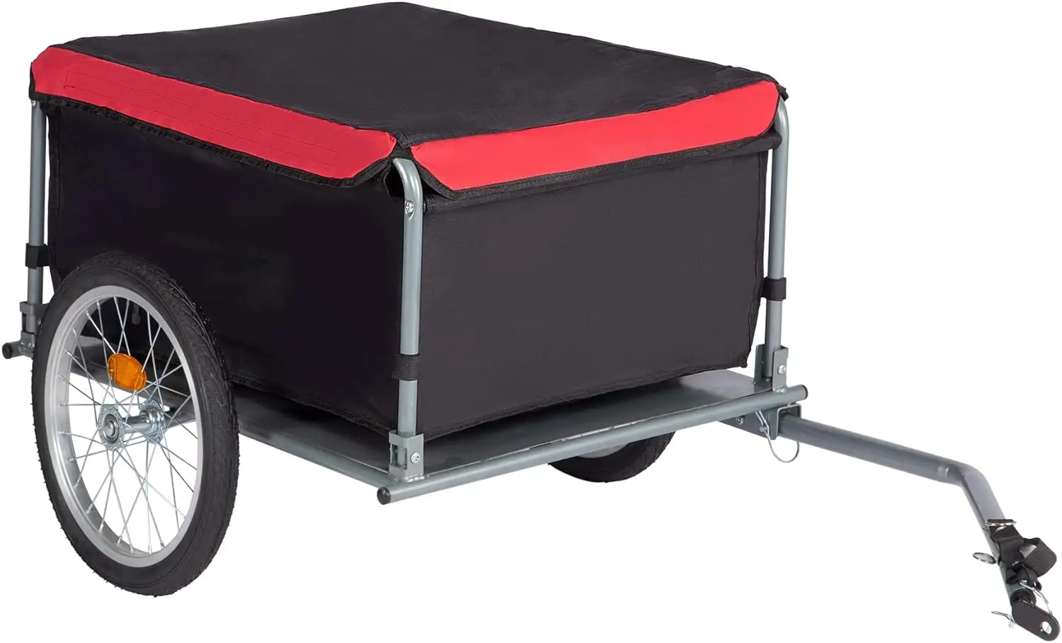 

Trailer, Foldable Bike Trailer, 16'' Wheels, 145 lbs Max Load, Bicycle Cargo Trailer with Oxford Fabric Bike Cargo Trail