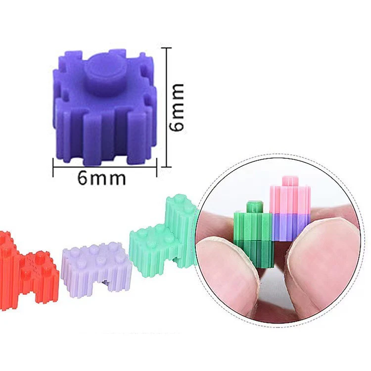 Building block toys 200pcs 6*6mm Micro Diamond Building Blocks 3D Pixel Blocks Puzzle DIY Puzzle Children's Toy Educational For Kids Gifts building block toy puzzle toy