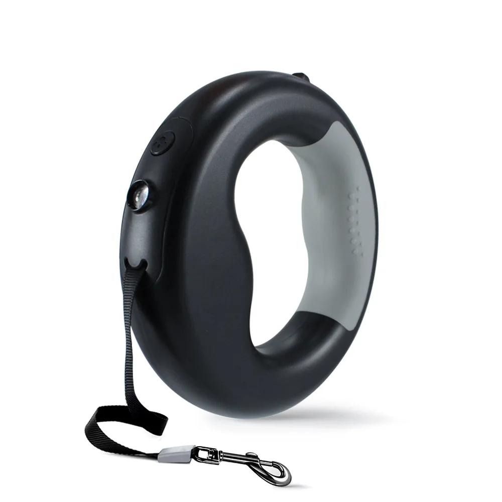 donut dog leash blac