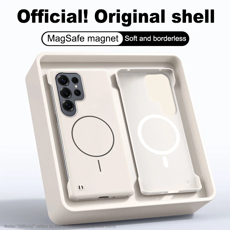 Ultra Slim Frameless Magnetic Shockproof Case with Wireless Charging Compatibility