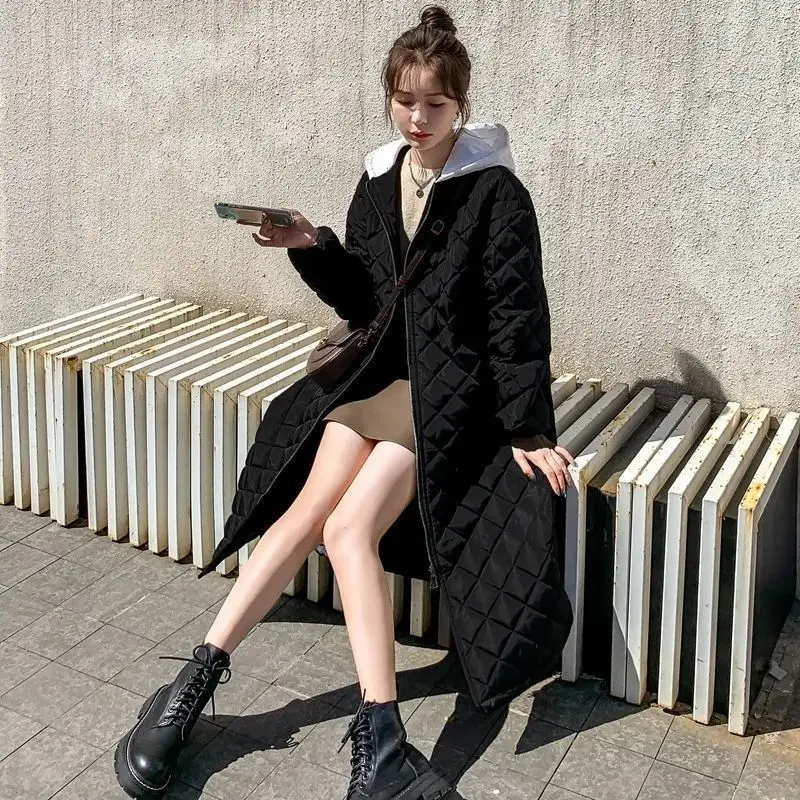 Hooded Long Jackets for Women Long Puffer Jacket Women's Winter Down Jacket Winter Down Coats Korean Woman Coat Padded Jacket long down coat woman winter 2023 women s coat thicken puffer jackets cotton jacket women s winter down jacket padded jacket