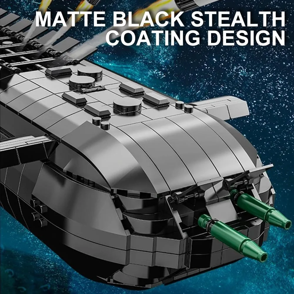Klemmbausteine Militärisches Technik-Modell 941 Atom-U-Boot Baukasten Marine Schlachtschiff Kriegsschiff Bausteine Set Jungen Spielzeug Erwachsene Kinder Geschenk 4474 Teile – Detail 4