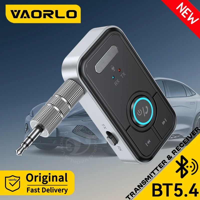 Bluetooth Adapter Bluetooth Audio Receiver Bluetooth Transceiver Adapter Bluetooth Aux Adaptor T67 Upgraded Bluetooth 5.4 Transmitter Receiver 3.5MM AUX RCA With Mic HiFi Stereo Music Wireless Adapter For PC TV Car Airplane