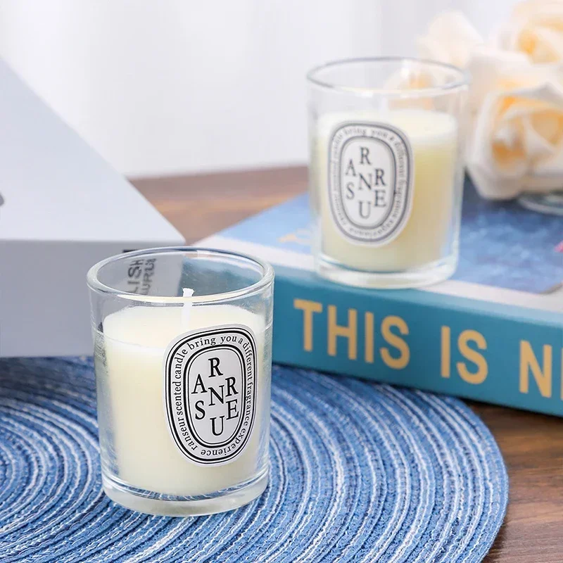 Romantic Transparent Scented Fragrance Candle Light Gift Scented Aromatic Candles Guest Gift Candles Wedding Candle Jar