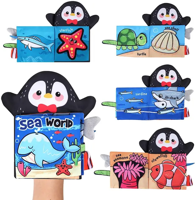 Baby Soft Cloth Book for Newborns 0 12 Months 3D Quiet Books Montessori Hand Puppet Educational Toy for 1 Year Old Boy Kids Gift 5