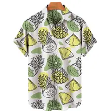 

2022Hawaiian Shirt 3D Printing Men's And Women's Fruit Pattern Short Sleeve Unisex Loose Beach Vacation Fashion Casual Tees Tops