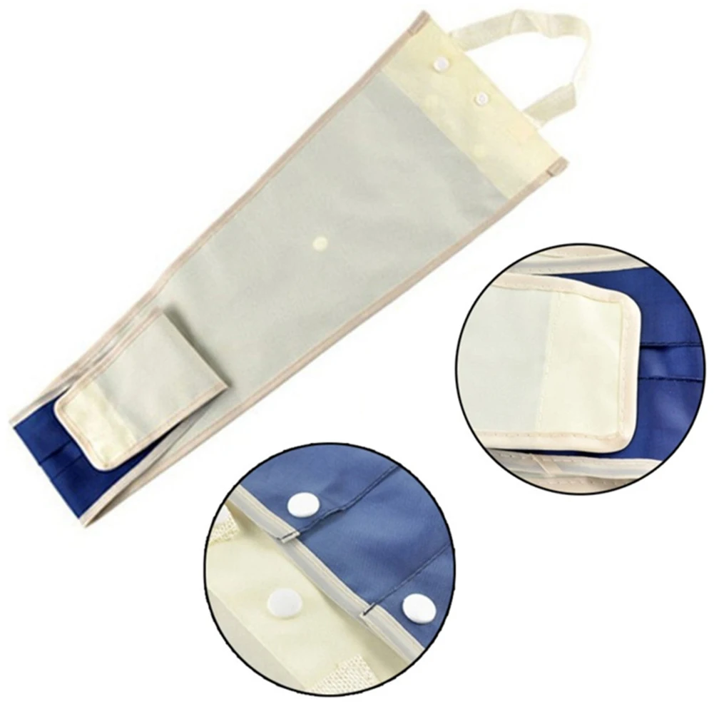 1X Car Hanging Rear Seat Back Beige PVC Foldable Hanging Umbrella Sleeve Holder Foldable Organizer Storage Bag Durable