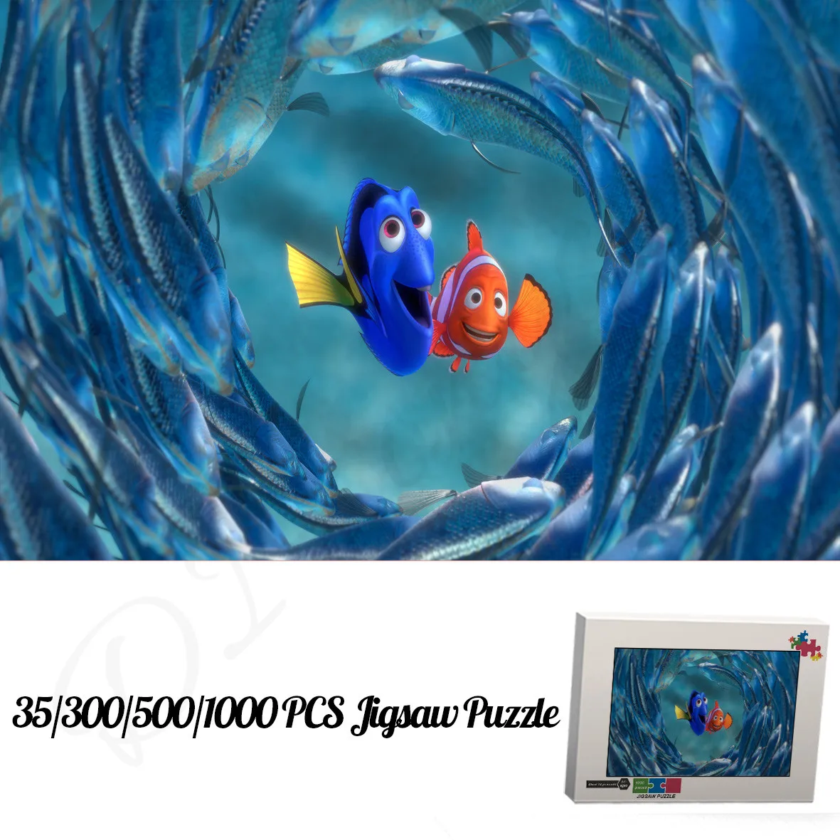 35 300 500 1000 Puzzles for Kids and Adults Dory and Nemo Cartoon Animated Film Jigsaw Puzzles Decompress Entertainment Toys dumbo 35 300 500 1000 jigsaw puzzls for kids disney classic animated movie cartoon puzzles for adults decompressed unique toys