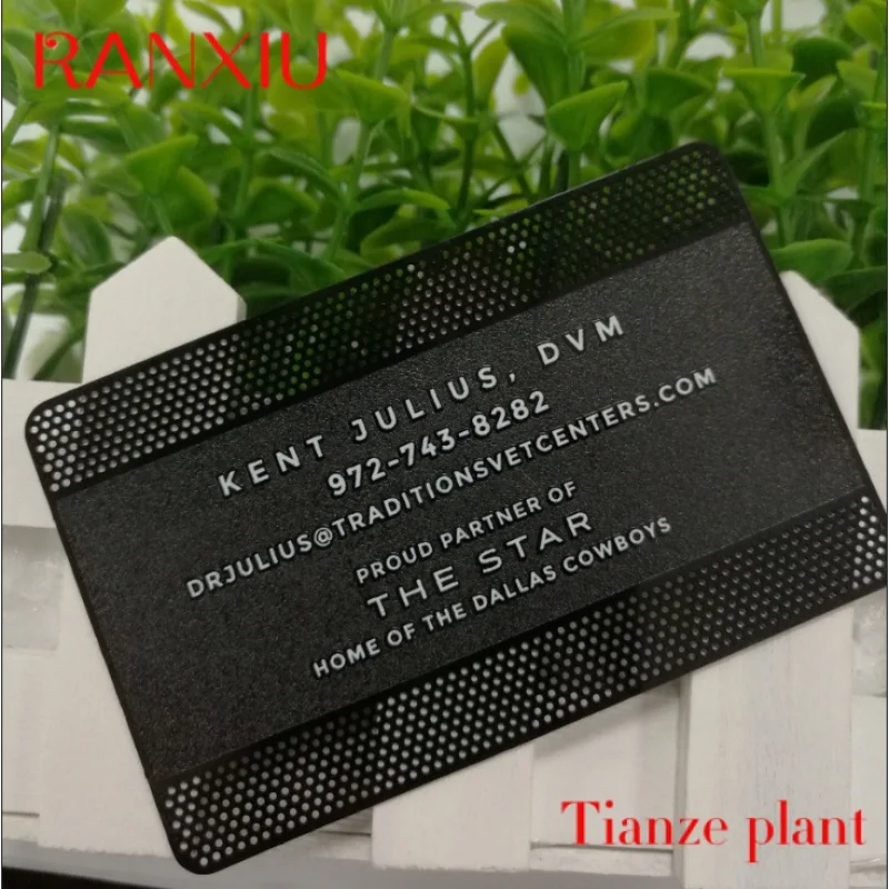 Custom Ne prct custo brass bla etal busins nae card