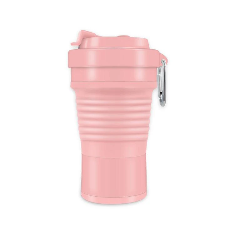 Large capacity silicone folding cup 750ml coffee cup home silicone water portable telescopic travel mug