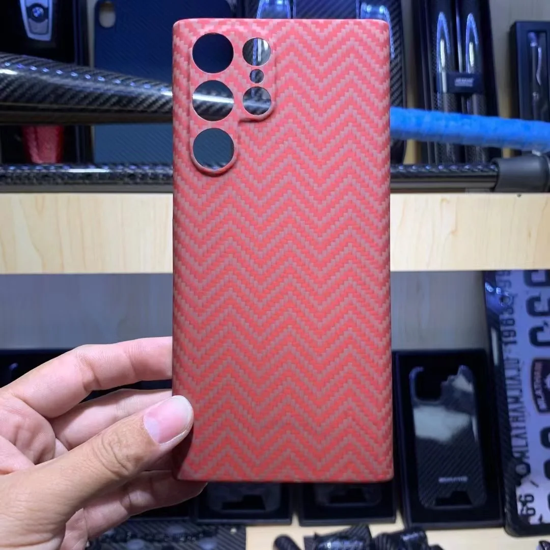 

New Real Aramid Fiber Carbon For Samsung Galaxy S22 Ultra -Thin Protective Phone For Galaxy S22 Ultra 22U CASE Cover