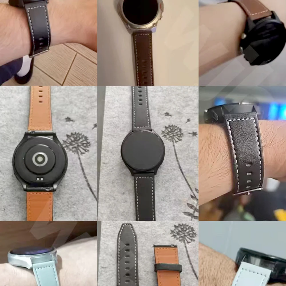 Elegant Leather Wrist Strap - Premium Replacement Bracelet for Smartwatches (20mm/22mm)