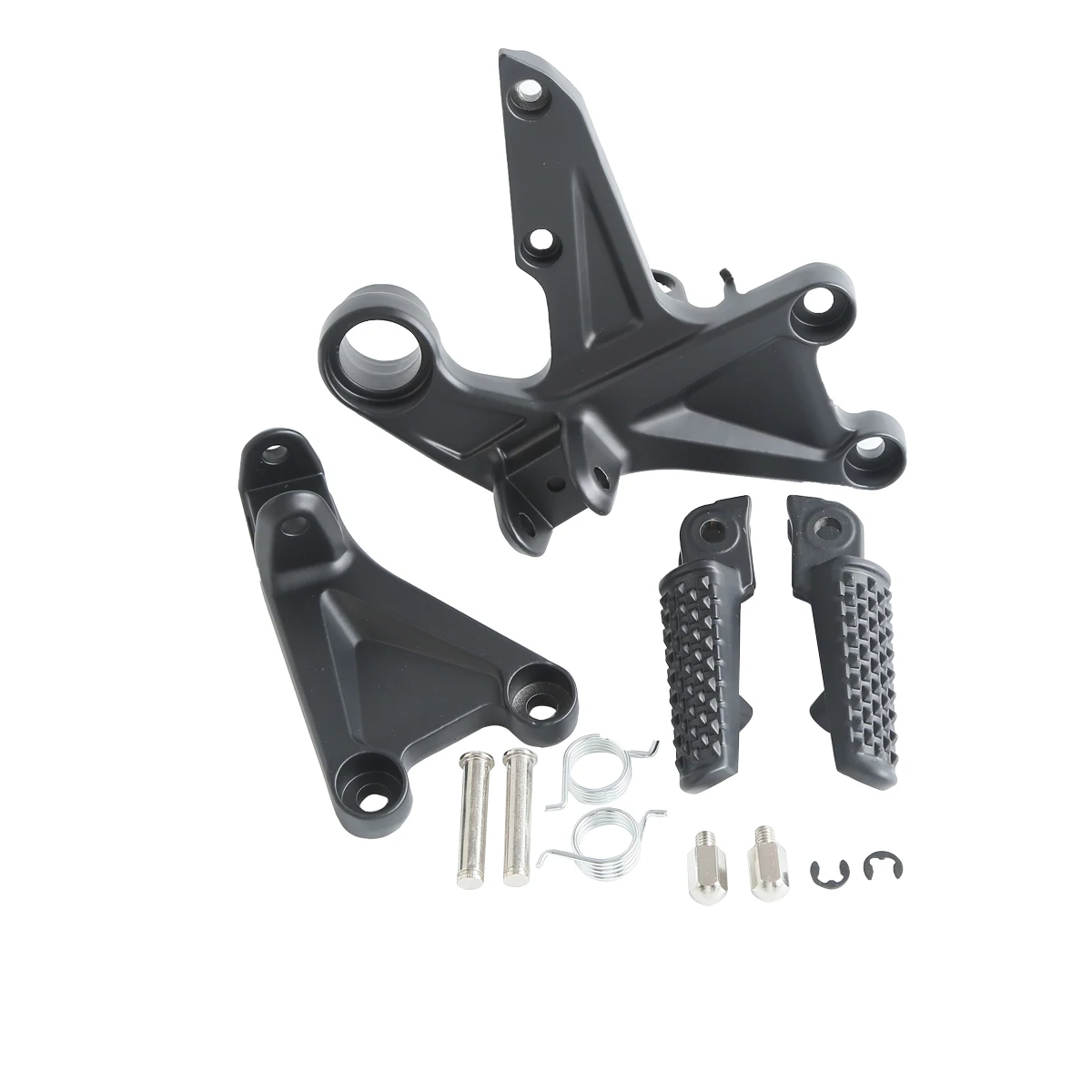 Motorcycle Front Footrest Foot Pegs Bracket Set For HONDA CBR1000RR 2008-2015,black/silver,motorcycle accessories,motorcycle footrests