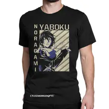 Camiseta de Noragami Yato para hombre, camisetas creativas de algodón puro, camisetas de Anime Harajuku, camisetas de cuello redondo con estampado gráfico