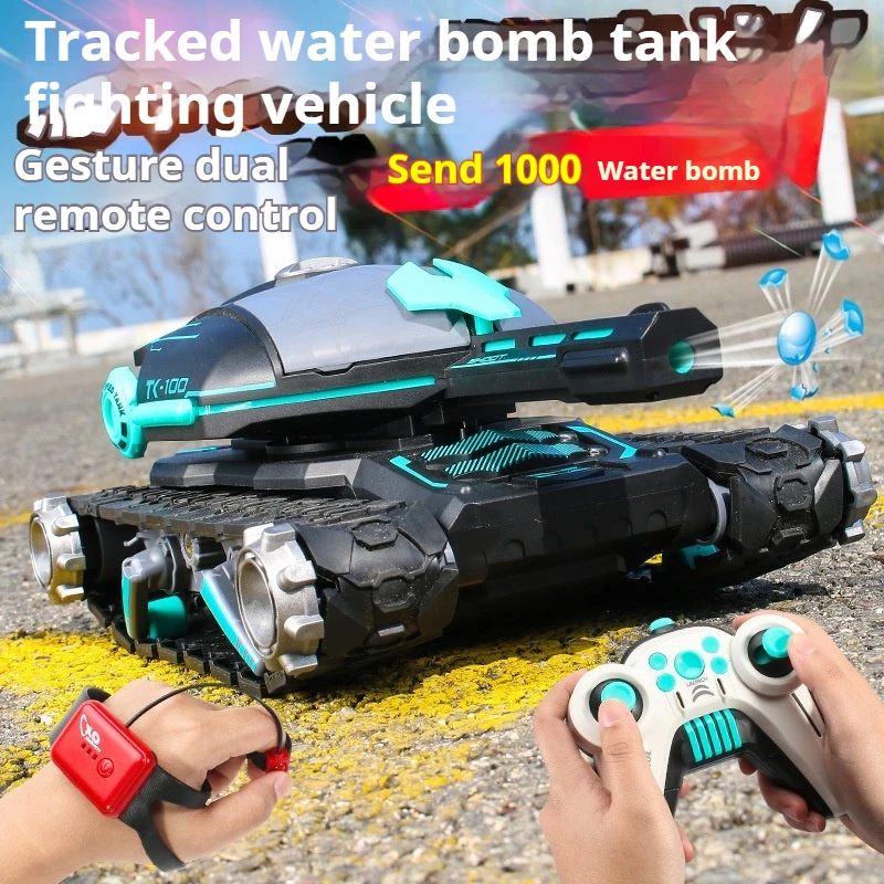 

Cross-border New 30cm Water Bomb Car Versus Tank Gesture Sensing Remote Control Electric Simulation Tank Model Children's Toy