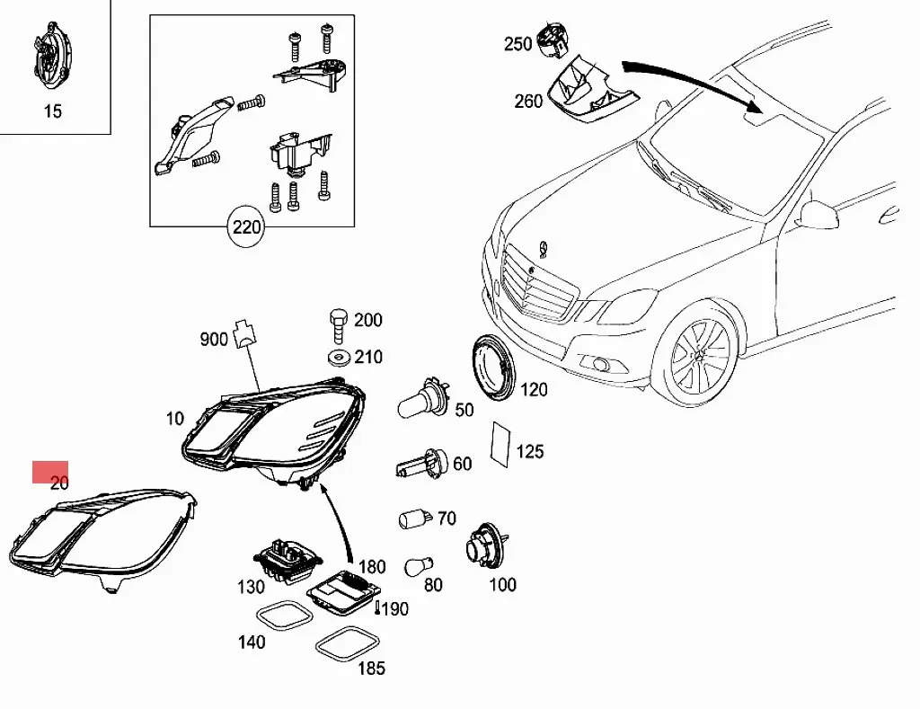 

headlight strip W212 E250 E220 E350 E300 E400me rc ed es-be nz E500 W072 W0743 Seal cover trim plate dust boot