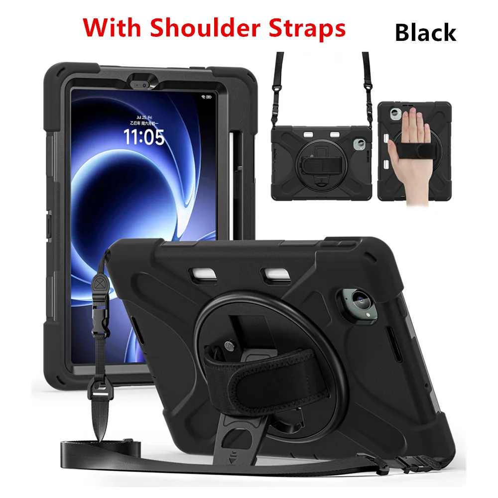 Enhanced 360° Rotating Rugged Tablet Case with Pen Holder