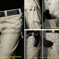 Men’s Stretch Tactical Pants  Water Resistant  Cotton Outdoor Work Cargo Pants Multi-Pocket Lightweight Combat Hiking Pants 5