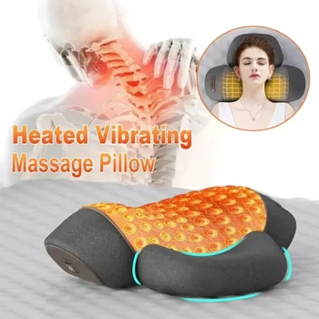 전기 난방 목 마사지 베개 견인 자궁 경부 마사지 쿠션 진동 어깨 뒤로 마사지 마사지 악기 새로운