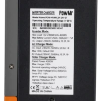 PowMr 4.2KW onduleur solaire hybride 24V 220V hors réseau onduleur sinusoïdal pur double sortie WIFI intégré avec chargeur solaire MPPT 100A 6