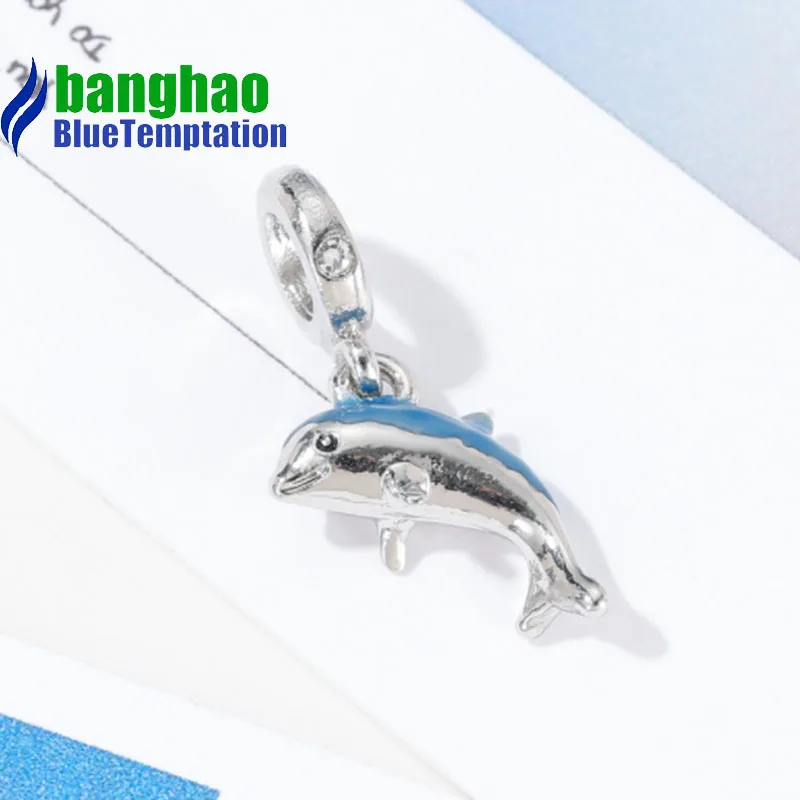Wholesale DIY Fashion dolphin Charm for making accessories for jewelry alloy pendants bracelets beads DGB1262