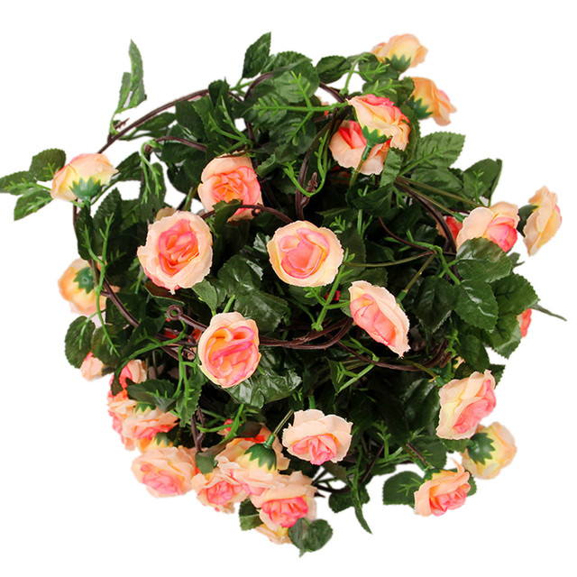 M Artificial Flowers 22 Rose Vine Vine Living Room Pipe Simulation Flower Rose Vine Fake Flower Wall Hanging Wedding Decor