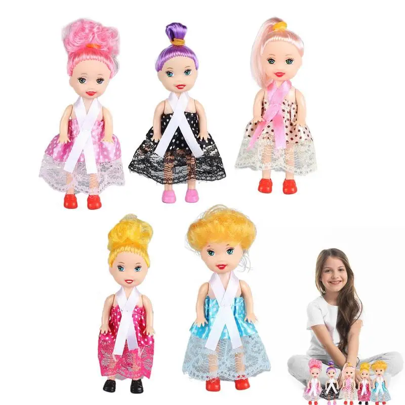 

Pcs 11CM Girl Doll Toy Random Delivery Small Doll With Dress And Shoes Cute American Doll Toys For Children Kids Girl