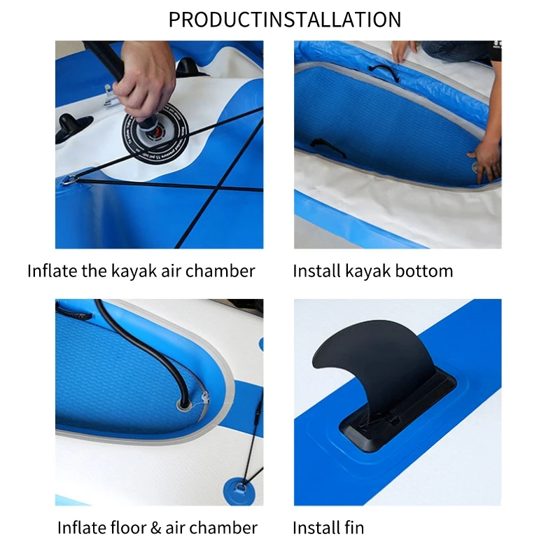 Single Seat One Person Inflatable Cheap Canoe Sit on Top Single People Fishing Water Sports Area