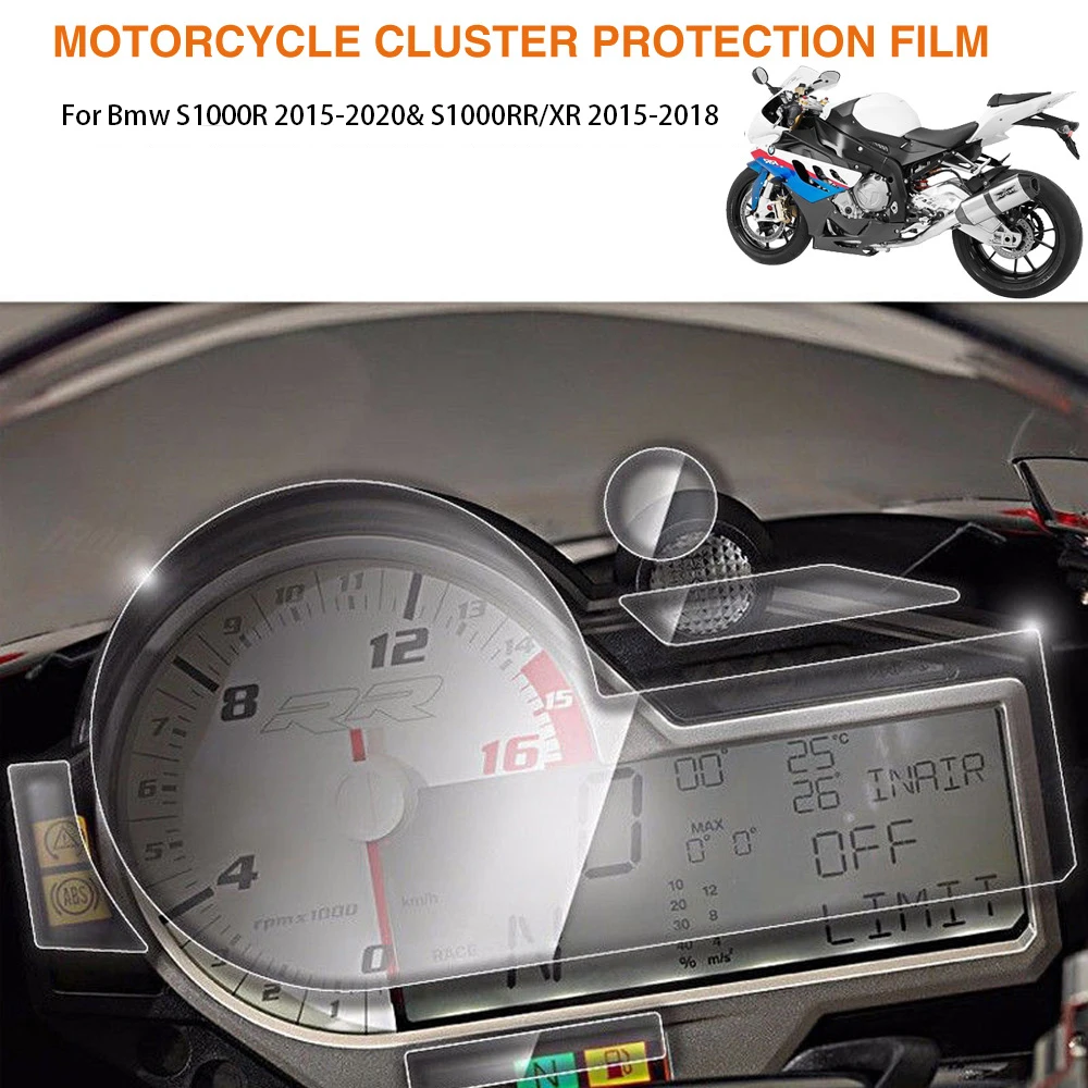 Instrument Protective Film Dashboard Screen Protector Stickers For Bmw S1000R 2015 - 2020 S1000RR 2016 2017 2018 S1000XR 2019 latest car lcd digital dashboard panel instrument cluster cock speedometer for infiniti qx80 2015 2016 2017 2018 2019