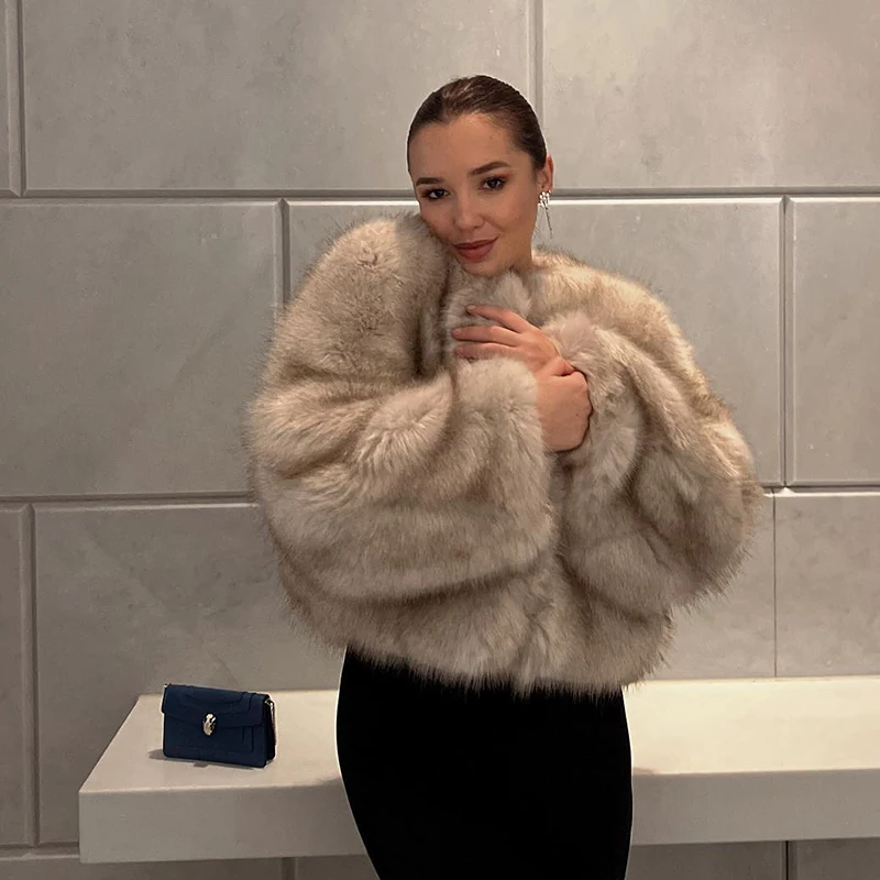 Chic Street Blogger Fashion Girls 2024 Winter Trendy Faux