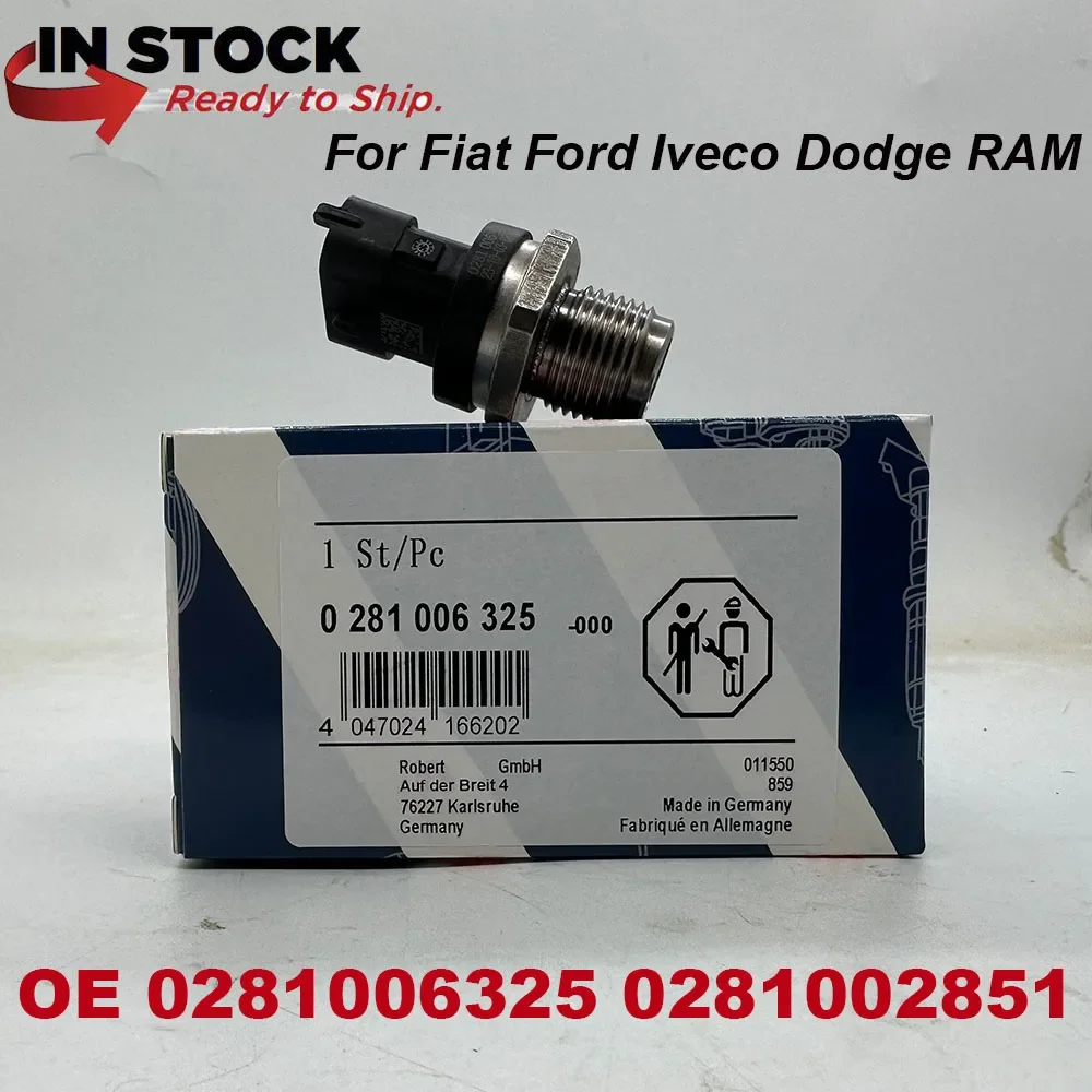 

OE Standard 0281006325 0281006327 New Fuel Rail Pressure Sensor For F-iat F-ord I-veco D-odge RAM V-W 0281002851 0281006112