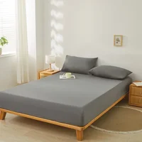 Brushed Mattress Cover Double/Queen Size Solid Color Fitted Sheet For Double Bed Anti-Mite 침대커버 200X220cm 매트리스커버 (No Pillowcase) 2