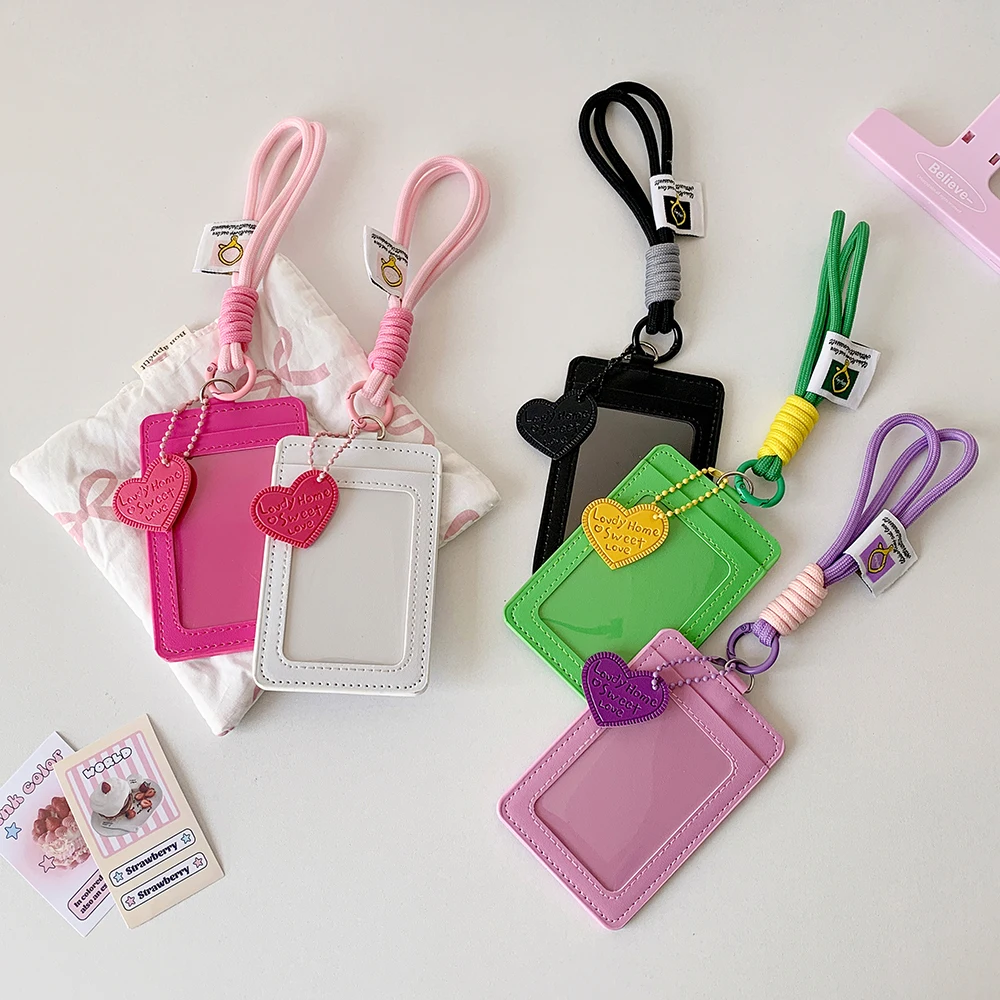Kpop Photocard Holder Credit ID Card Protective Case Photo Display Holder Bag Pendant Keychain 2