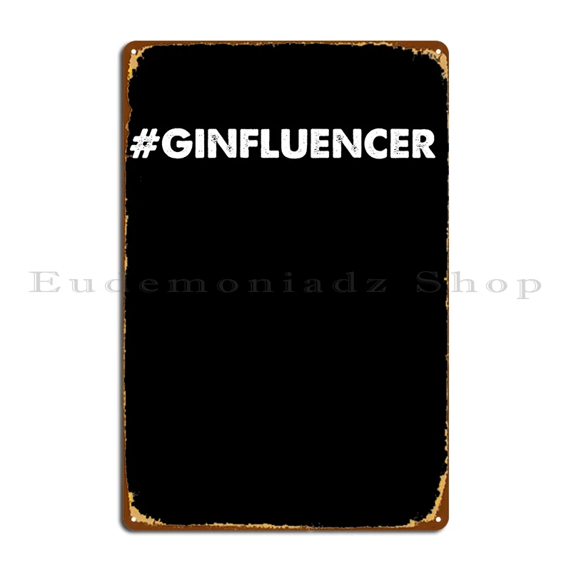 Divertente Gin Tonic Metal Sign Club Soggiorno Retro Design Garage Tin Sign Poster