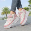 Children's Roller Skate Shoes Student Inline Skating Shoes grils 4-Wheel Deformation Boy's Ice Skating Shoes size31-40 5