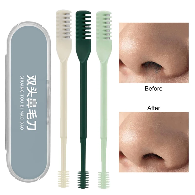 

Sdotter Double Sided Nose Hair Knife Manual Nostril Cleaning Nose Hair Trimmer 360 Degree Rotate Nostril Cleaning Scissors